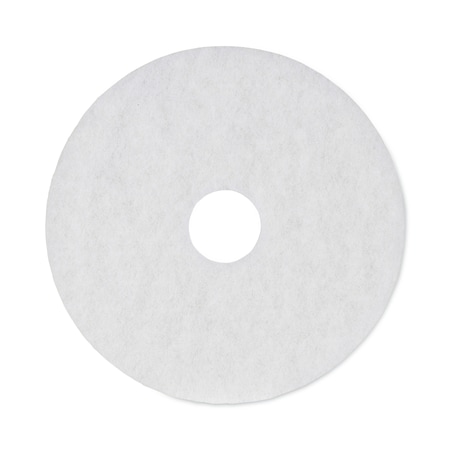 Boardwalk Polishing Floor Pads, 16" Diameter, White, PK5 BWK4016WHI